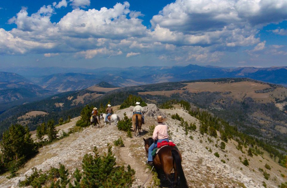 Horseback riding near Yellowstone National Park