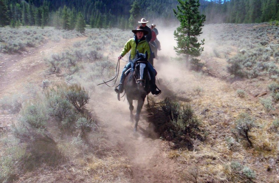 Horseback riding in big sky country