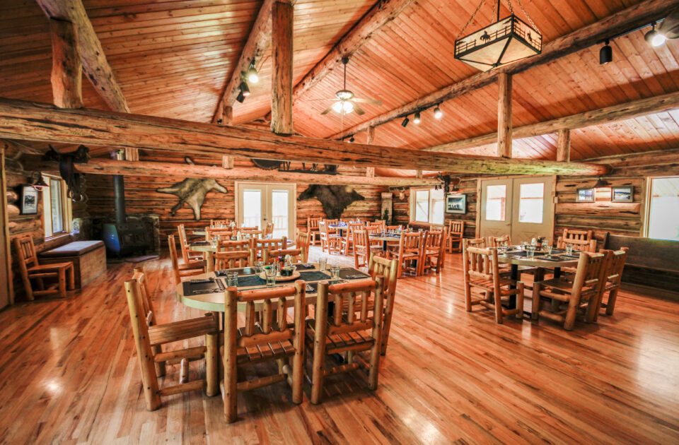 Family style dining at Triple J Wilderness Ranch