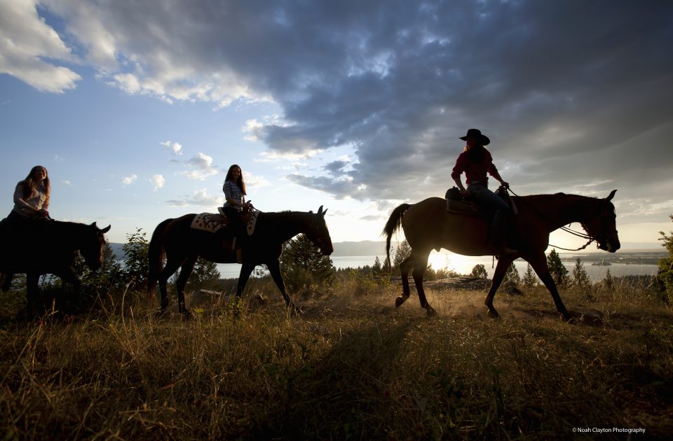 Horseback Riding is a core activity at Flathead Lake Lodge