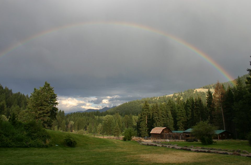 Rainbow in Paradise Valley Montana | Dude Ranch Vacation