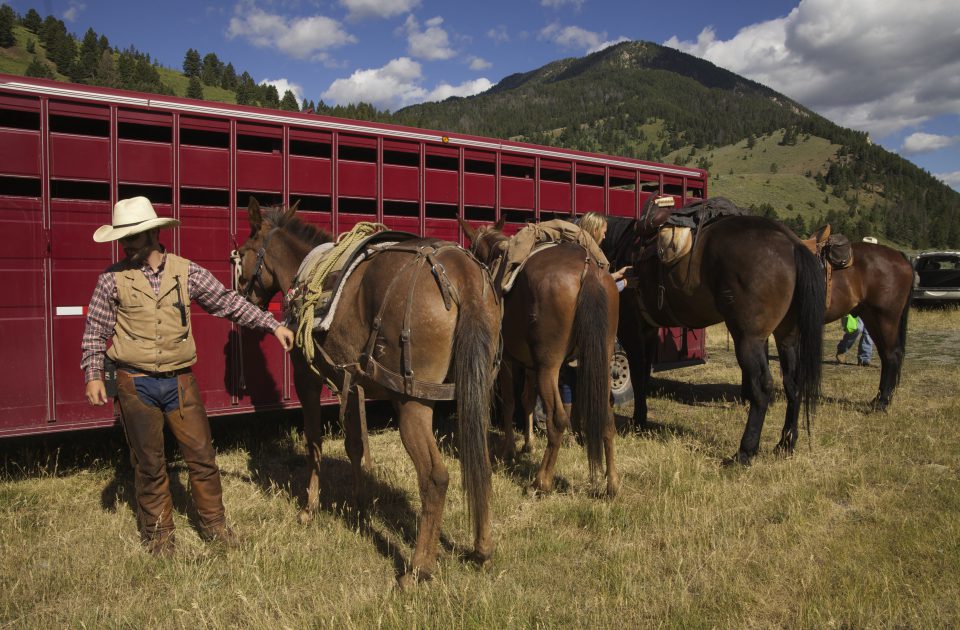 Trail rides are the primary activity at the Covered Wagon Ranch