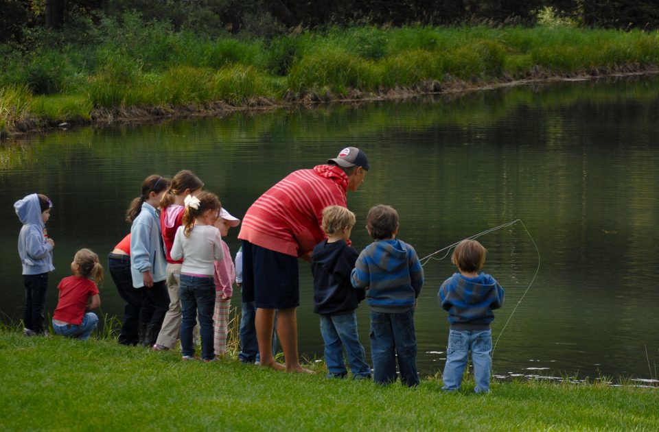 Fishing is just one activity as part of the ranches kids' program