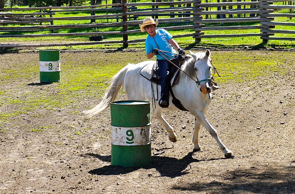 Barrel Racing at Nine Quarter Circle Ranch | Horsemanship