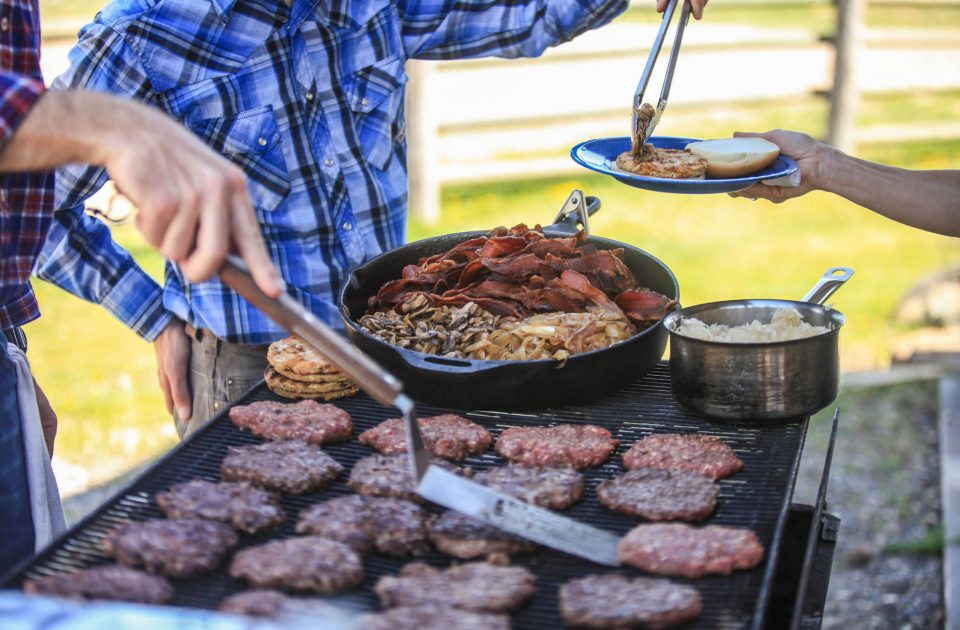 Western Style Cook Out on a Montana Resort Ranch