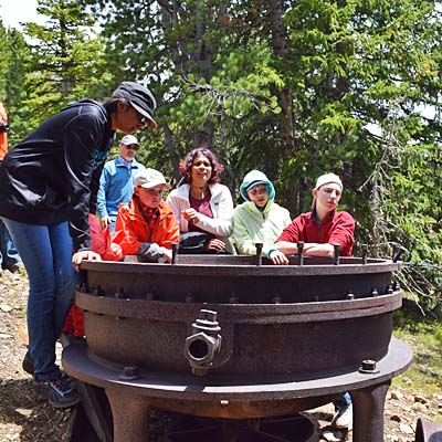 exploring historic mining equipment